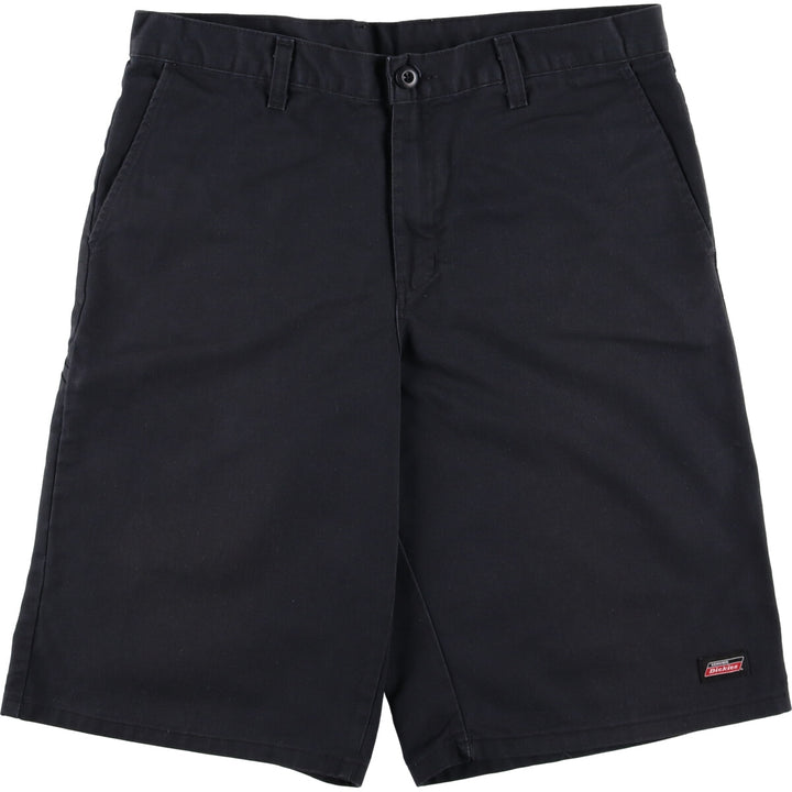 Dickies Work Shorts, Half Pants, Men's, W35 equivalent cotton black type Vintage Second Hand