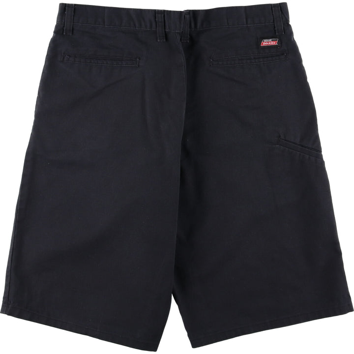 Dickies Work Shorts, Half Pants, Men's, W35 equivalent cotton black type Vintage Second Hand