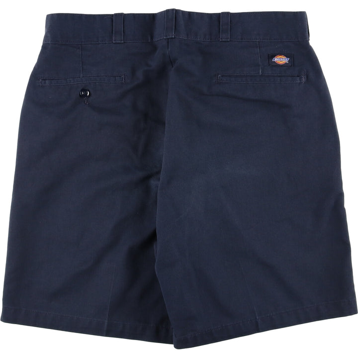 Dickies Work Shorts Short Pants Men's W36 polyester navy blue type Vintage Second Hand
