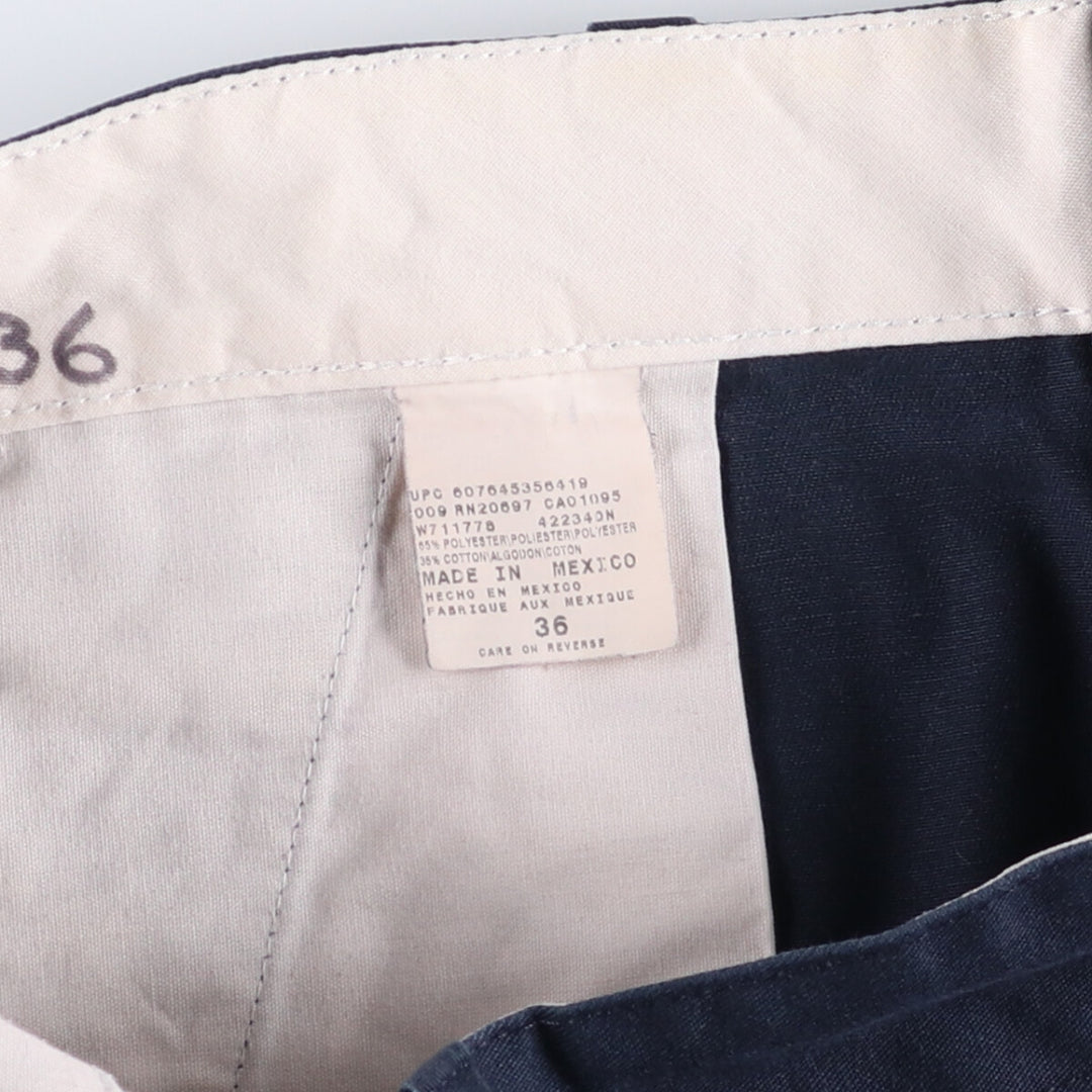 Dickies Work Shorts Short Pants Men's W36 polyester navy blue type Vintage Second Hand