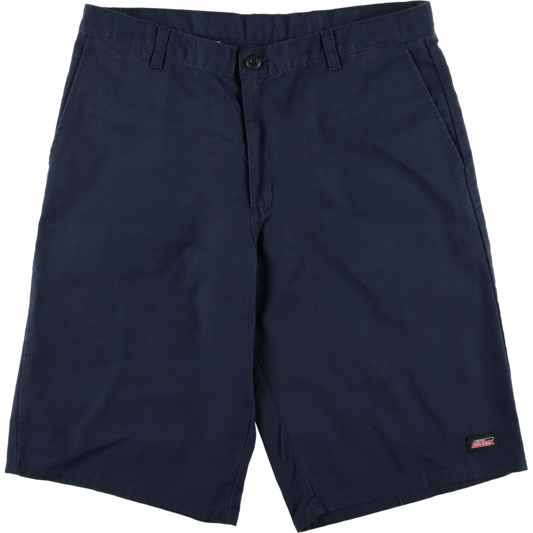 Dickies Work Shorts, Half Pants, Men's, W37 equivalent polyester navy blue type Vintage Second Hand