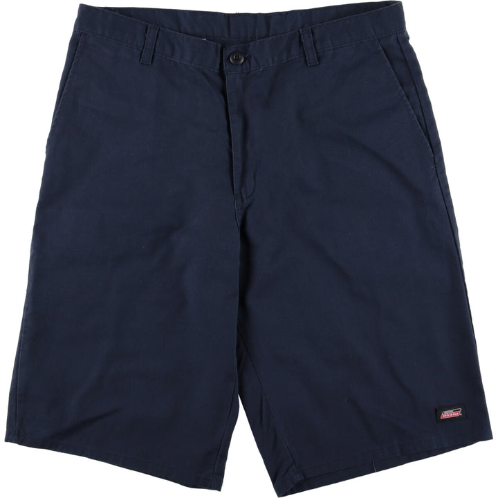 Dickies Work Shorts, Half Pants, Men's, W37 equivalent polyester navy blue type Vintage Second Hand