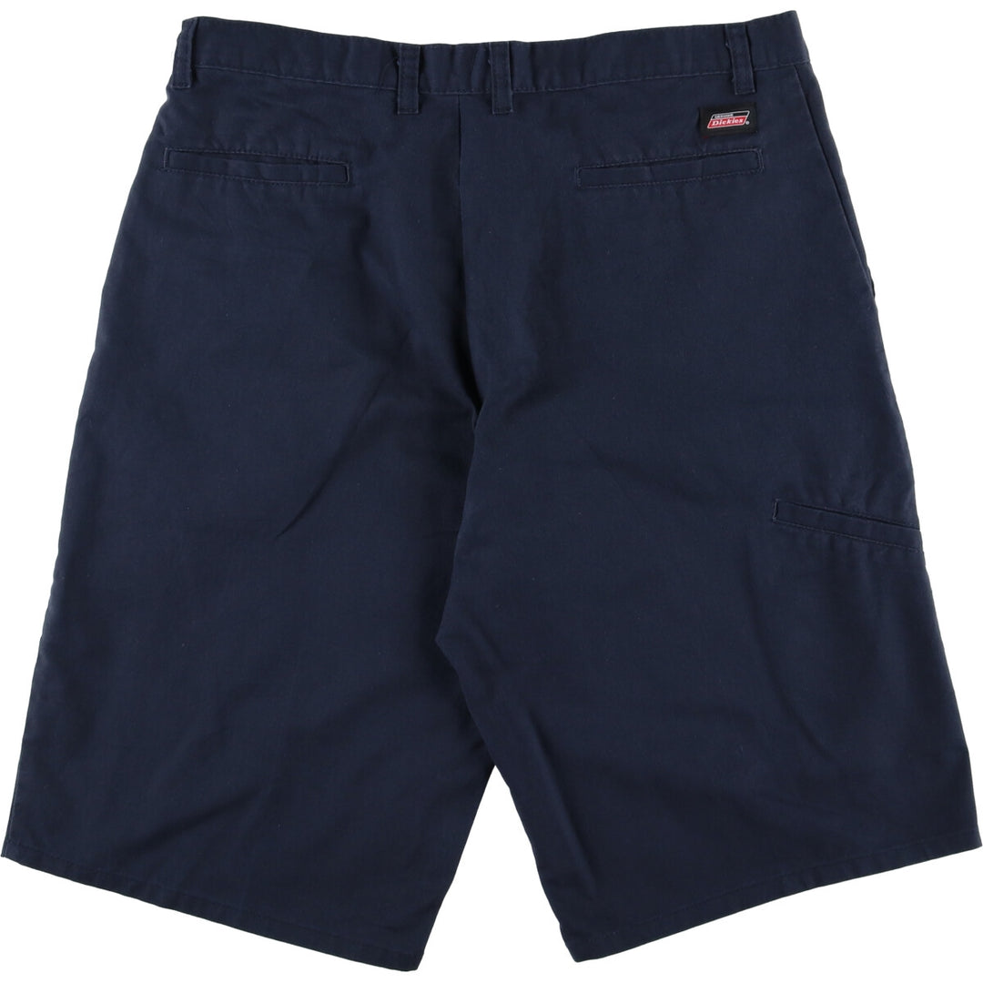 Dickies Work Shorts, Half Pants, Men's, W37 equivalent polyester navy blue type Vintage Second Hand