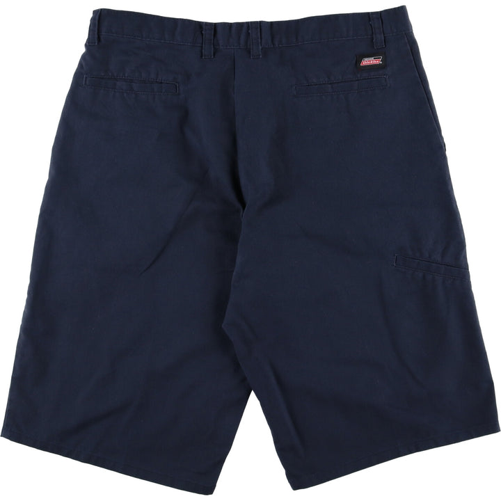 Dickies Work Shorts, Half Pants, Men's, W37 equivalent polyester navy blue type Vintage Second Hand