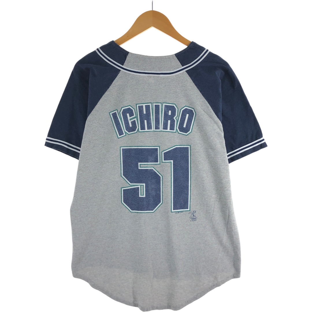 00'S TRUE FAN MLB SEATTLE MARINERS Seattle Mariners Game Shirt Baseball Shirt Men's M Size cotton gray type Vintage Second Hand