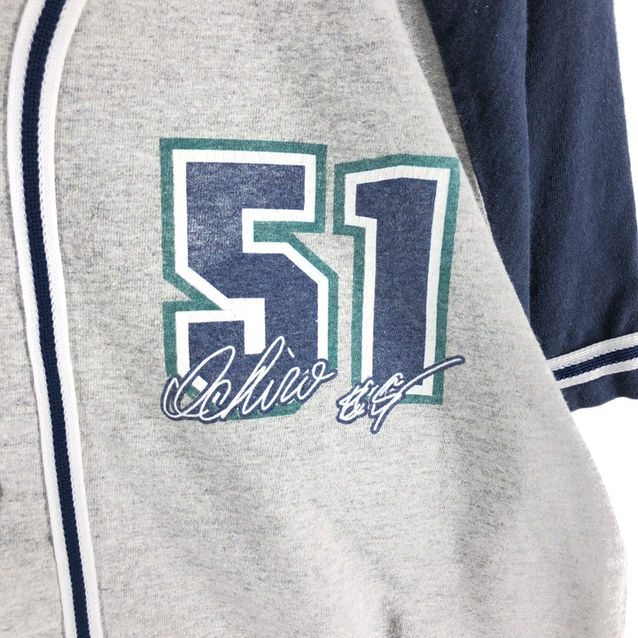 00'S TRUE FAN MLB SEATTLE MARINERS Seattle Mariners Game Shirt Baseball Shirt Men's M Size cotton gray type Vintage Second Hand