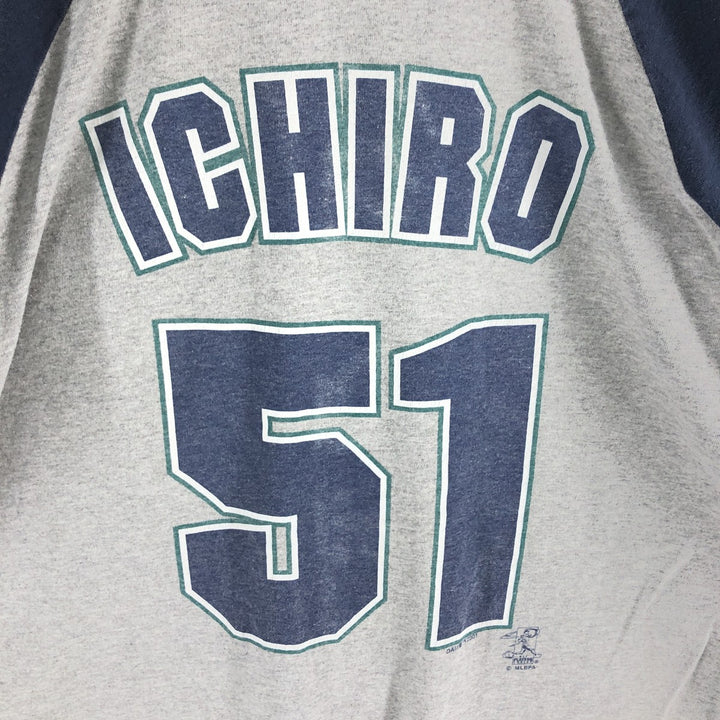 00'S TRUE FAN MLB SEATTLE MARINERS Seattle Mariners Game Shirt Baseball Shirt Men's M Size cotton gray type Vintage Second Hand
