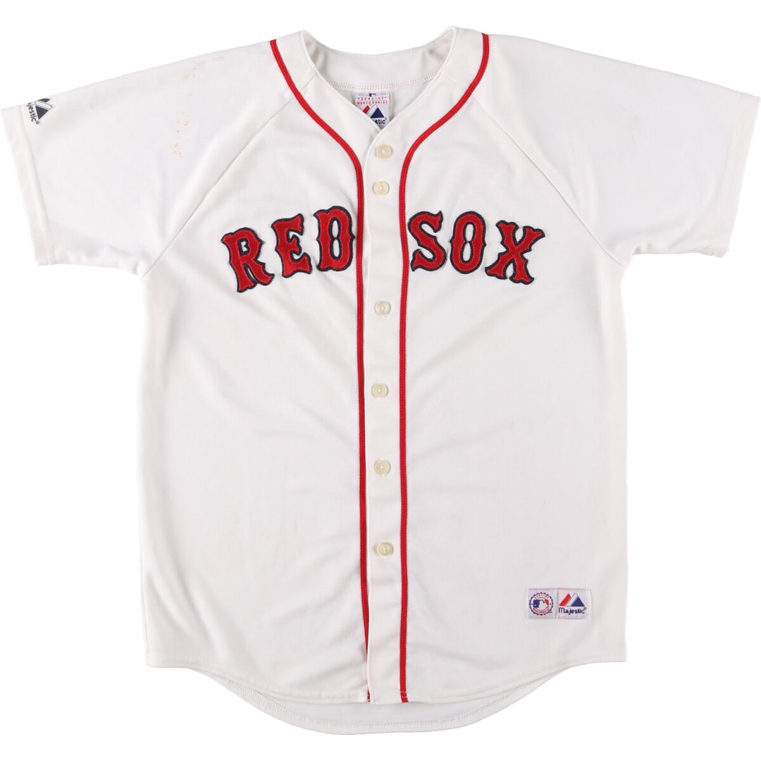 90'S Majestic MLB Boston Red Sox Game Shirt Baseball Shirt Made in USA Men's XL Vintage polyester white type Vintage Second Hand