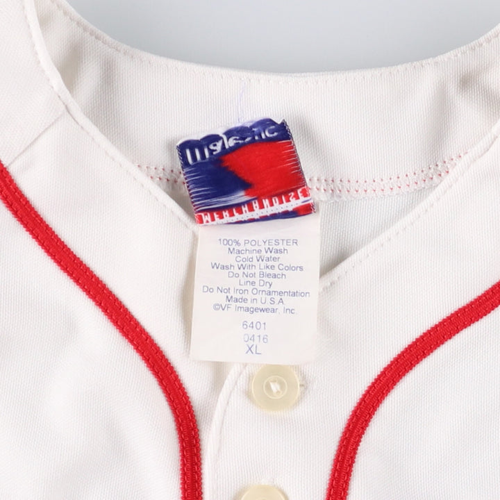 90'S Majestic MLB Boston Red Sox Game Shirt Baseball Shirt Made in USA Men's XL Vintage polyester white type Vintage Second Hand
