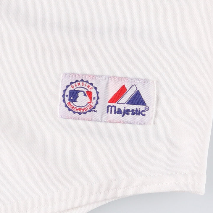 90'S Majestic MLB Boston Red Sox Game Shirt Baseball Shirt Made in USA Men's XL Vintage polyester white type Vintage Second Hand