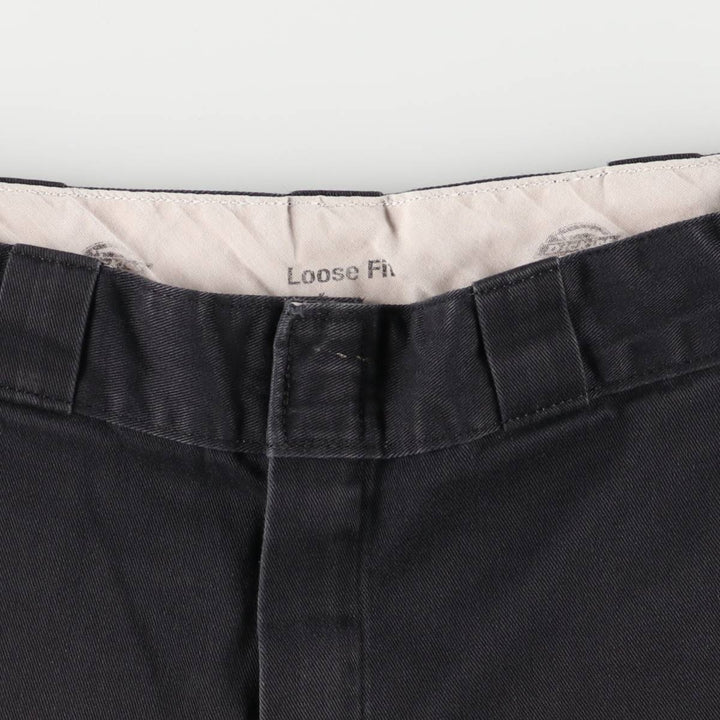 Dickies Loose Fit Work Shorts, Half Pants, Men's, W31 equivalent unclear navy blue type Vintage Second Hand