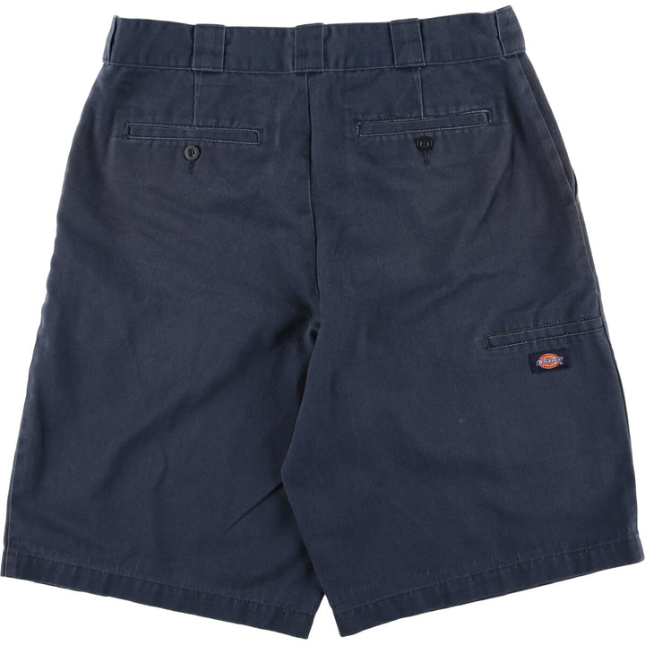 Dickies Work Shorts, Half Pants, Men's, W35 equivalent polyester navy blue type Vintage Second Hand