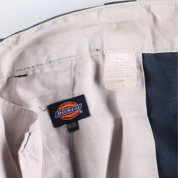 Dickies Work Shorts, Half Pants, Men's, W35 equivalent polyester navy blue type Vintage Second Hand