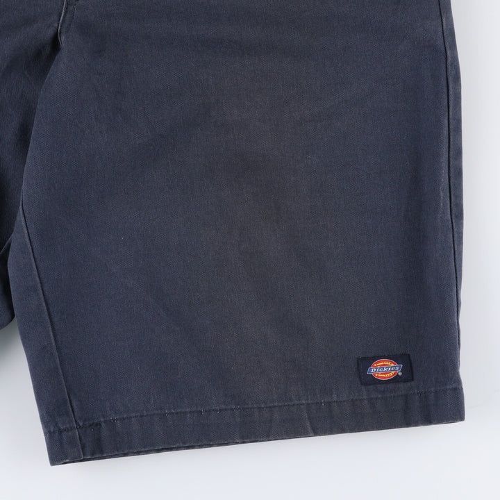 Dickies Work Shorts, Half Pants, Men's, W35 equivalent polyester navy blue type Vintage Second Hand