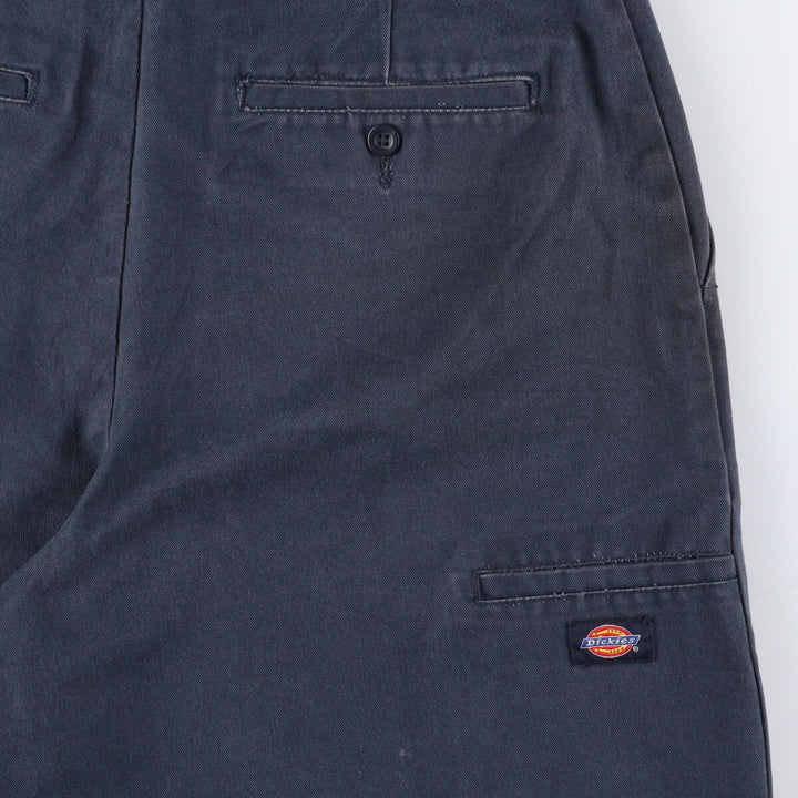 Dickies Work Shorts, Half Pants, Men's, W35 equivalent polyester navy blue type Vintage Second Hand