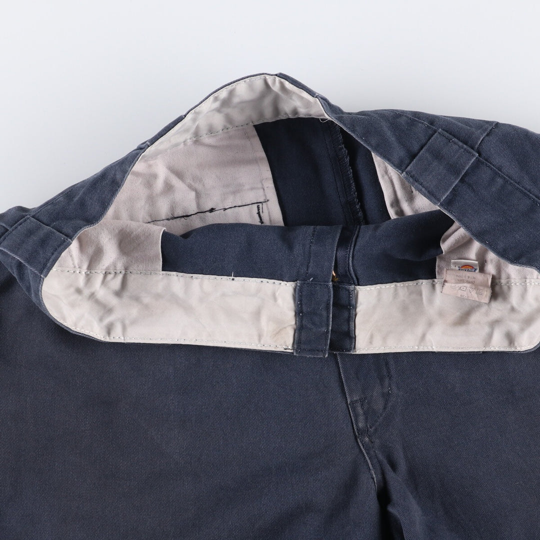Dickies Work Shorts, Half Pants, Men's, W35 equivalent polyester navy blue type Vintage Second Hand