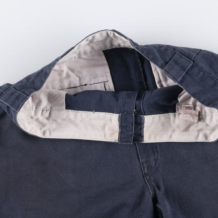 Dickies Work Shorts, Half Pants, Men's, W35 equivalent polyester navy blue type Vintage Second Hand