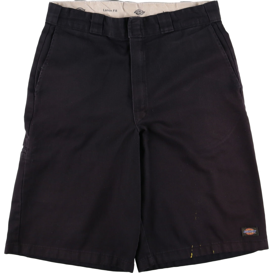 Dickies Loose Fit Work Shorts, Half Pants, Men's, W34 equivalent polyester black type Vintage Second Hand