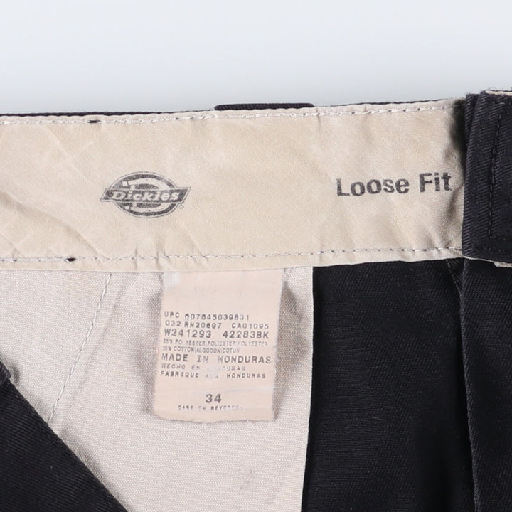 Dickies Loose Fit Work Shorts, Half Pants, Men's, W34 equivalent polyester black type Vintage Second Hand
