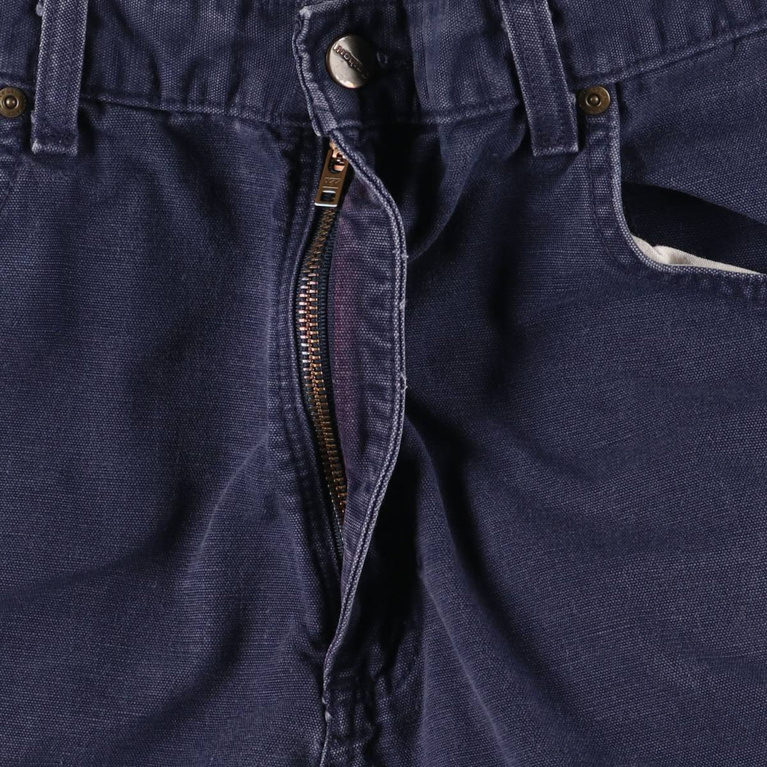 00'S Carhartt Loose Fit Duck Work Pants Men's W37 cotton navy blue type Vintage Second Hand