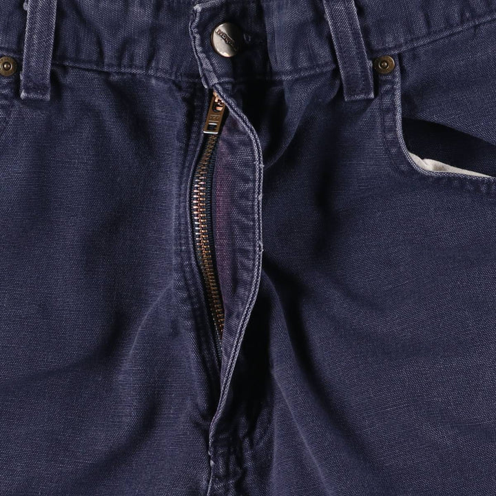 00'S Carhartt Loose Fit Duck Work Pants Men's W37 cotton navy blue type Vintage Second Hand
