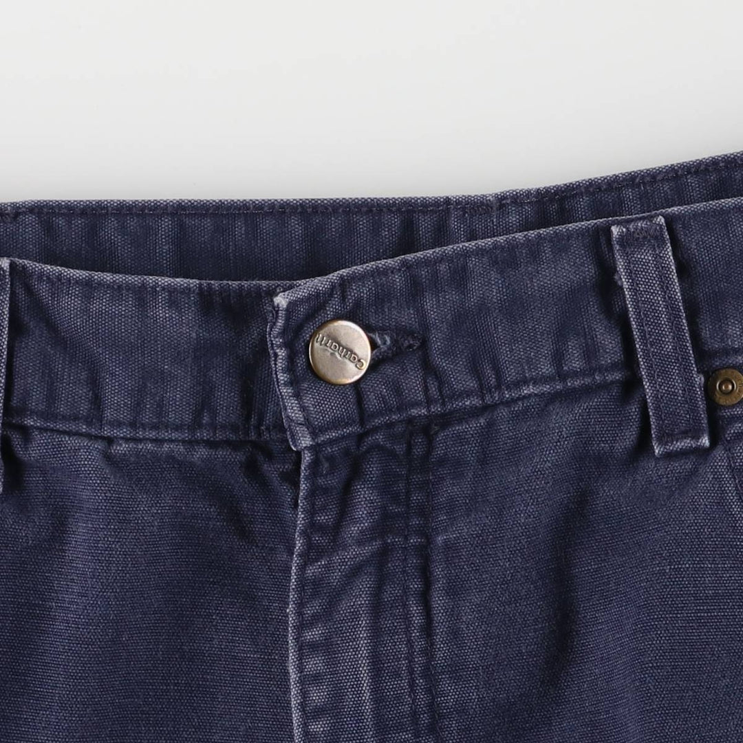 00'S Carhartt Loose Fit Duck Work Pants Men's W37 cotton navy blue type Vintage Second Hand