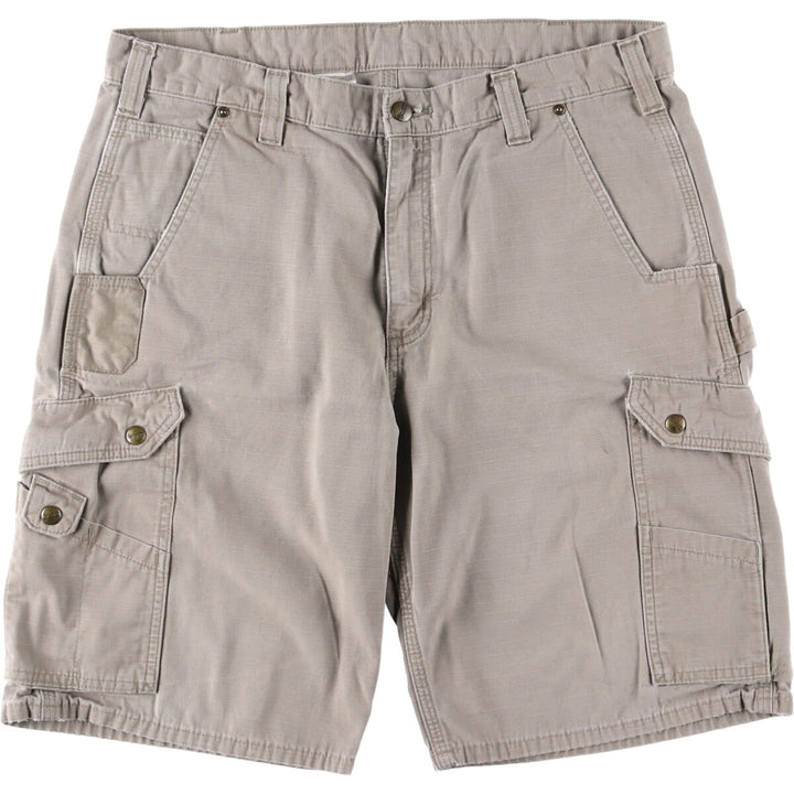 Carhartt Relaxed Fit Ripstop Cargo Shorts, Men's, W37 cotton Beige type Vintage Second Hand