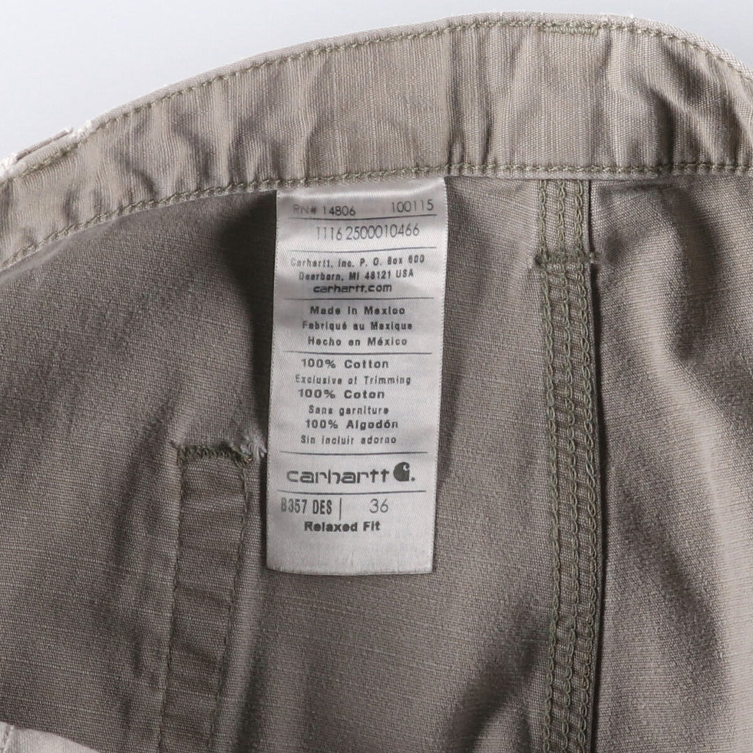 Carhartt Relaxed Fit Ripstop Cargo Shorts, Men's, W37 cotton Beige type Vintage Second Hand