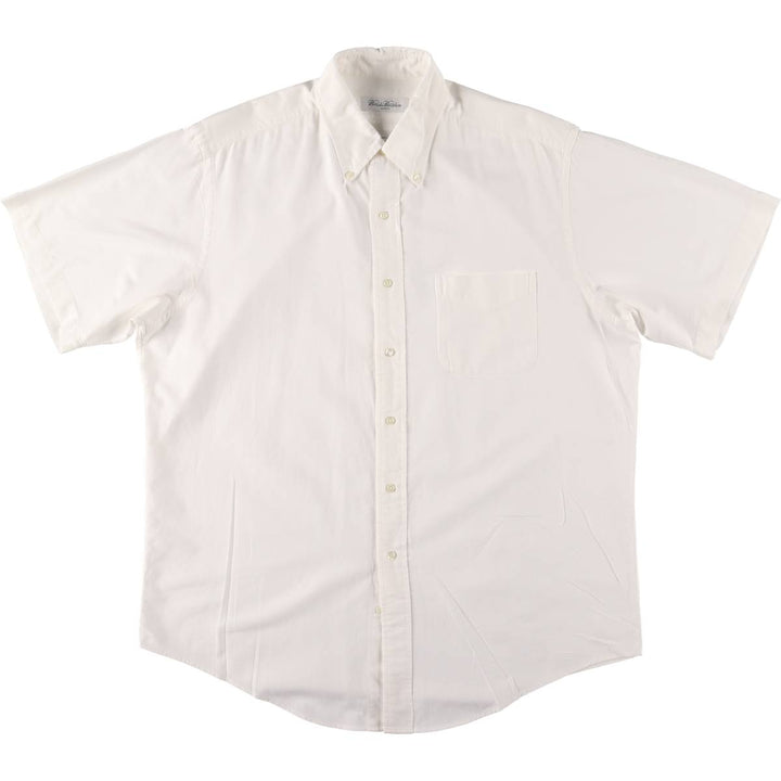 Brooks Brothers MAKERS Short Sleeve Button Down Shirt Made in USA Men's Size L cotton white type Vintage Second Hand