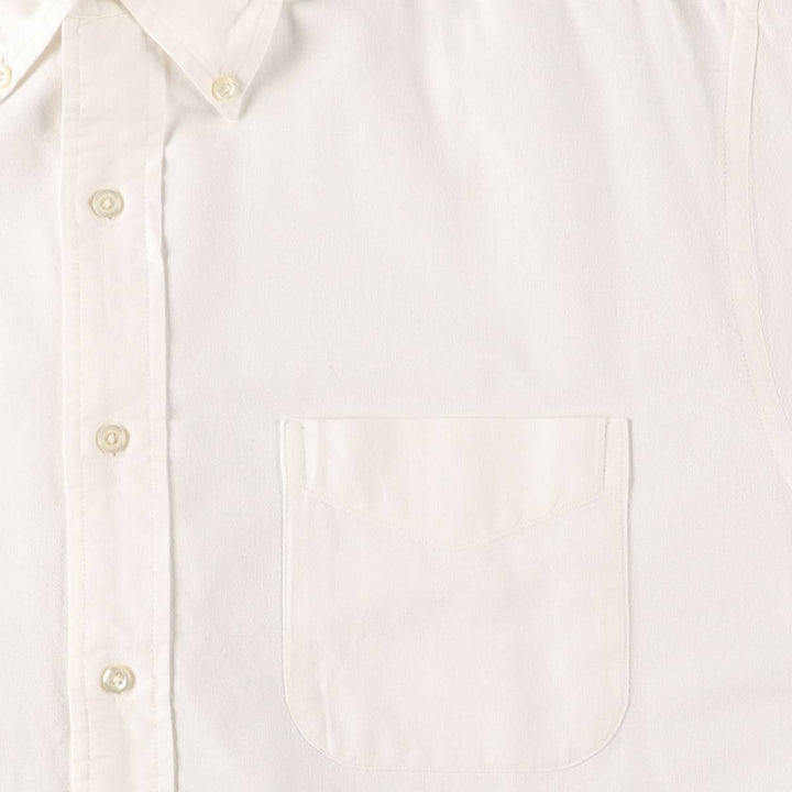 Brooks Brothers MAKERS Short Sleeve Button Down Shirt Made in USA Men's Size L cotton white type Vintage Second Hand