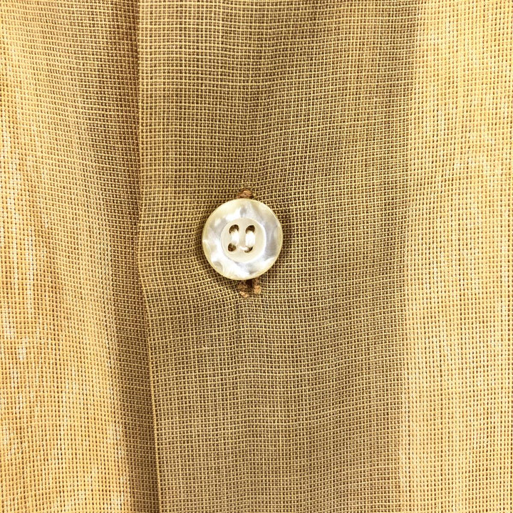 70'S Town Craft PENNEY'S Short Sleeve Polycotton Shirt Men's Size L Vintage polyester Camel type Vintage Second Hand