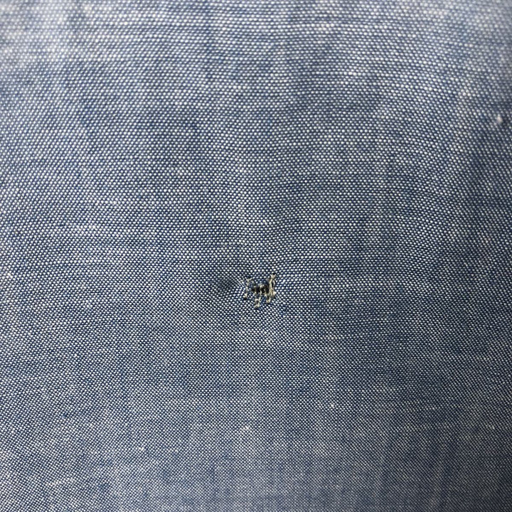 70'S Big Mac JCPenney short sleeve polycotton shirt, men's XL size, vintage polyester blue type Vintage Second Hand