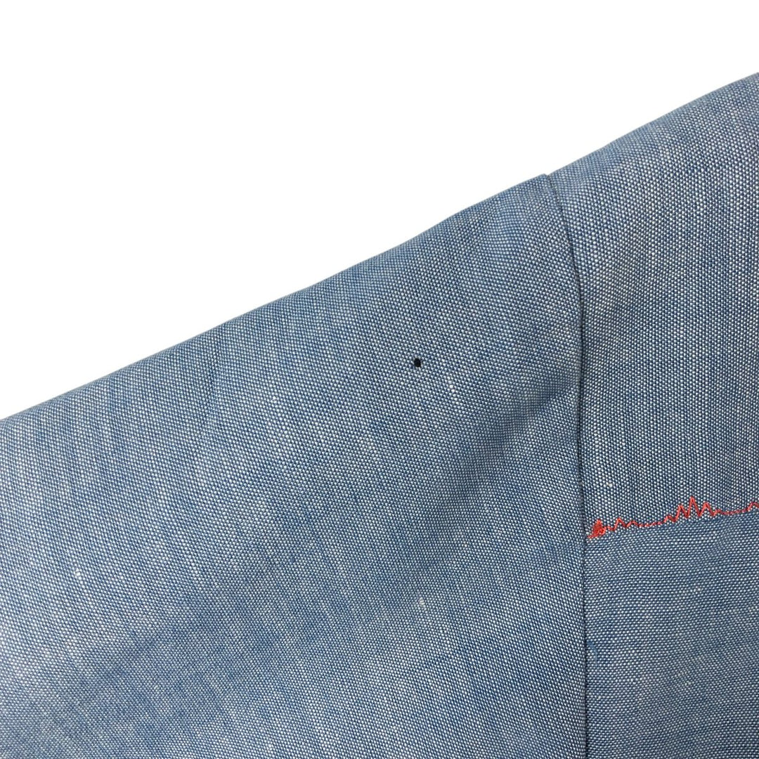 70'S Big Mac JCPenney short sleeve polycotton shirt, men's XL size, vintage polyester blue type Vintage Second Hand