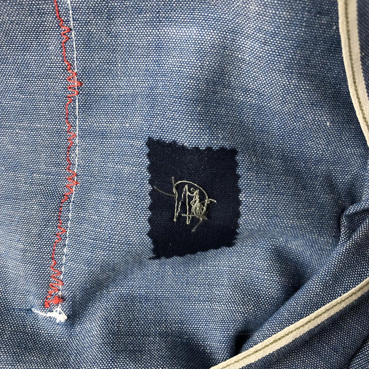 70'S Big Mac JCPenney short sleeve polycotton shirt, men's XL size, vintage polyester blue type Vintage Second Hand