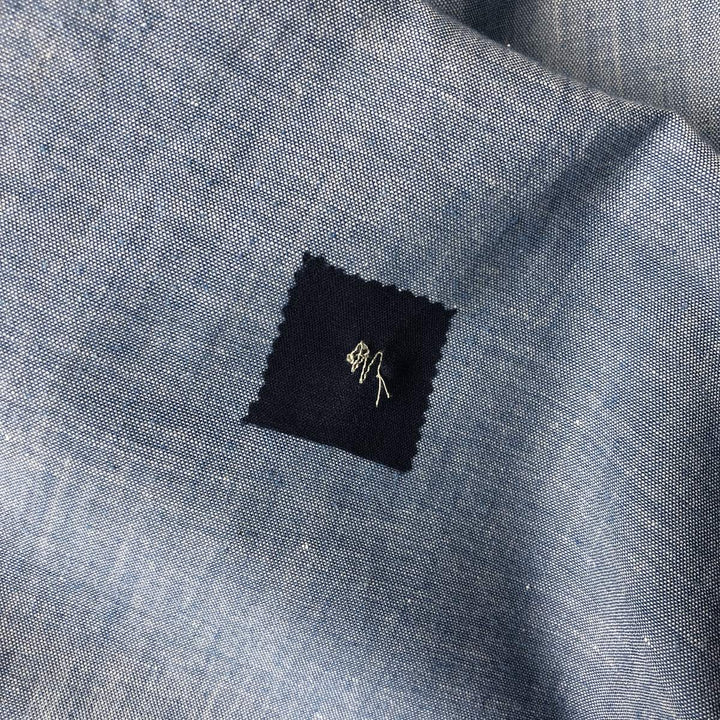 70'S Big Mac JCPenney short sleeve polycotton shirt, men's XL size, vintage polyester blue type Vintage Second Hand