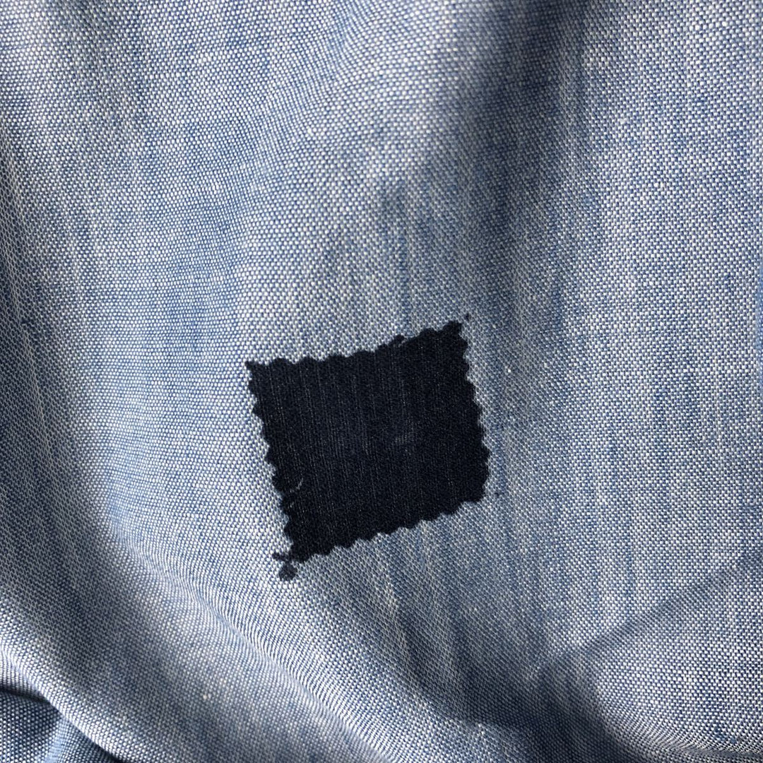 70'S Big Mac JCPenney short sleeve polycotton shirt, men's XL size, vintage polyester blue type Vintage Second Hand