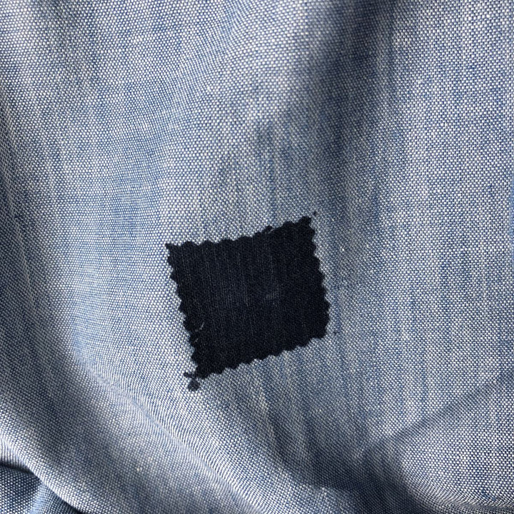 70'S Big Mac JCPenney short sleeve polycotton shirt, men's XL size, vintage polyester blue type Vintage Second Hand