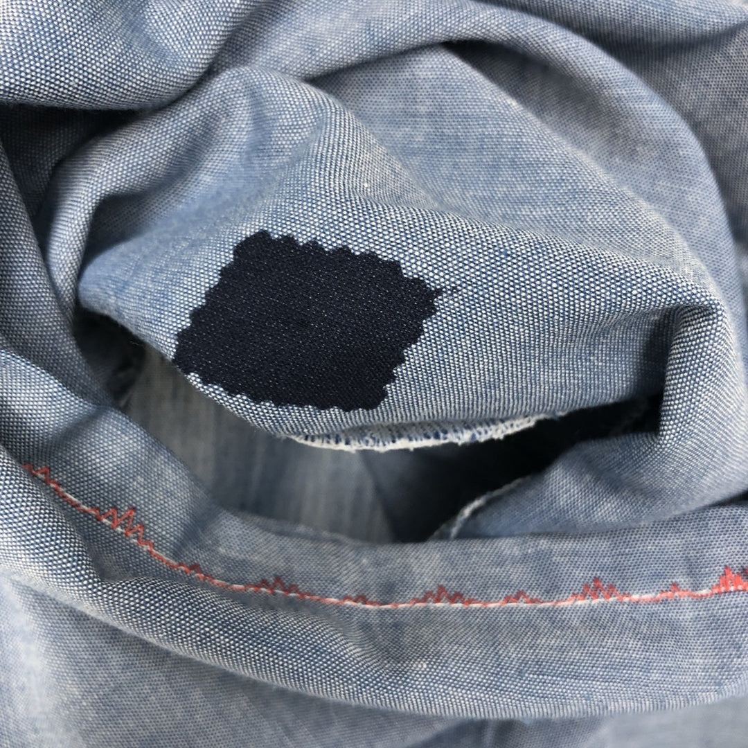 70'S Big Mac JCPenney short sleeve polycotton shirt, men's XL size, vintage polyester blue type Vintage Second Hand