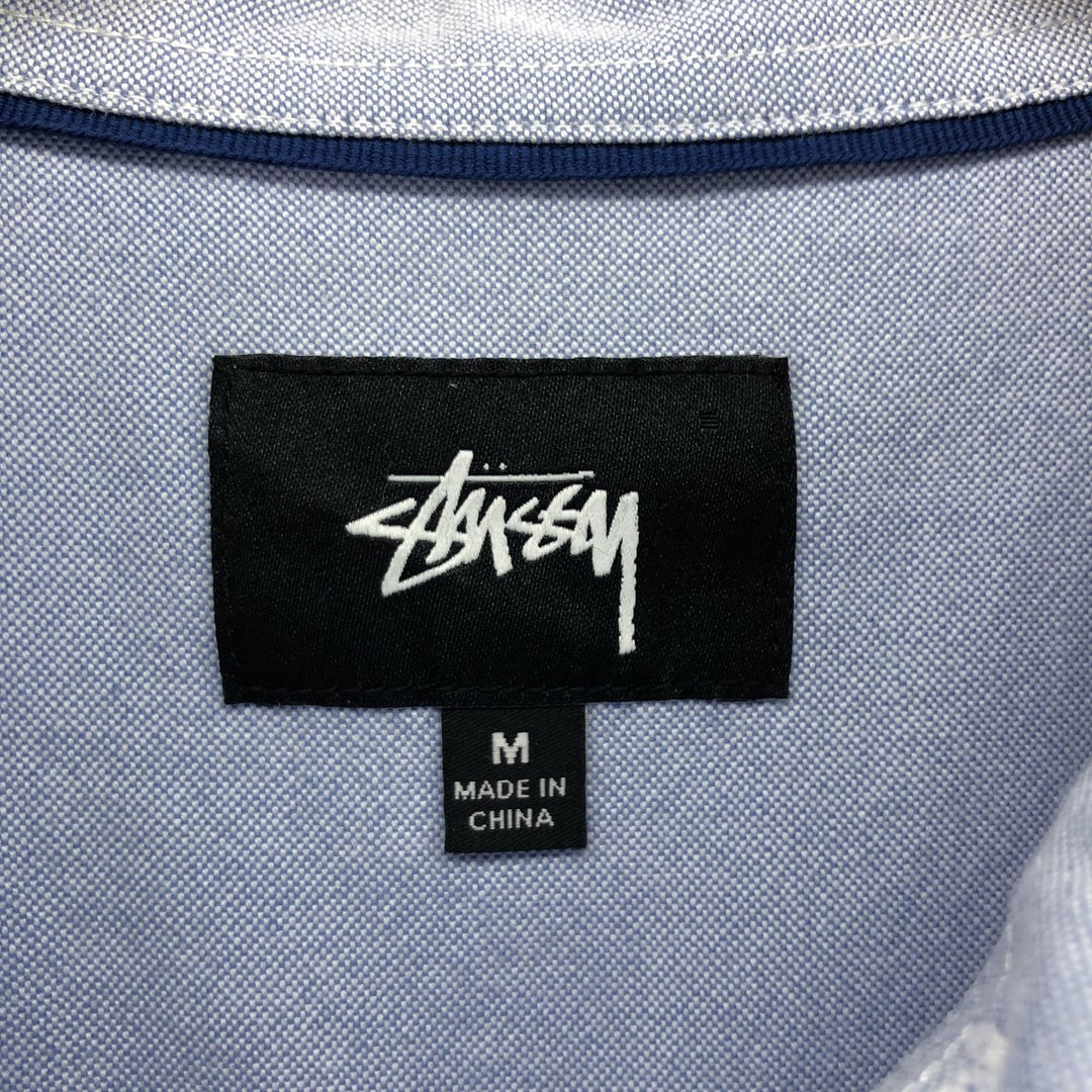 STUSSY short sleeve cotton shirt, men's size M cotton navy blue type Vintage Second Hand