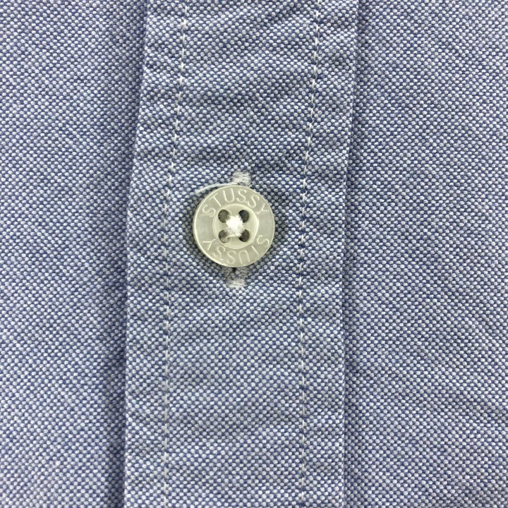 STUSSY short sleeve cotton shirt, men's size M cotton navy blue type Vintage Second Hand