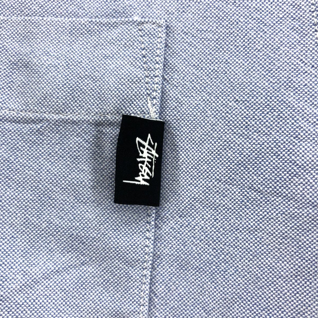 STUSSY short sleeve cotton shirt, men's size M cotton navy blue type Vintage Second Hand
