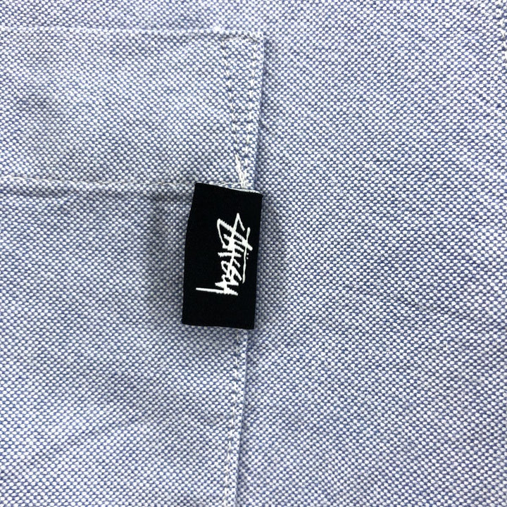 STUSSY short sleeve cotton shirt, men's size M cotton navy blue type Vintage Second Hand