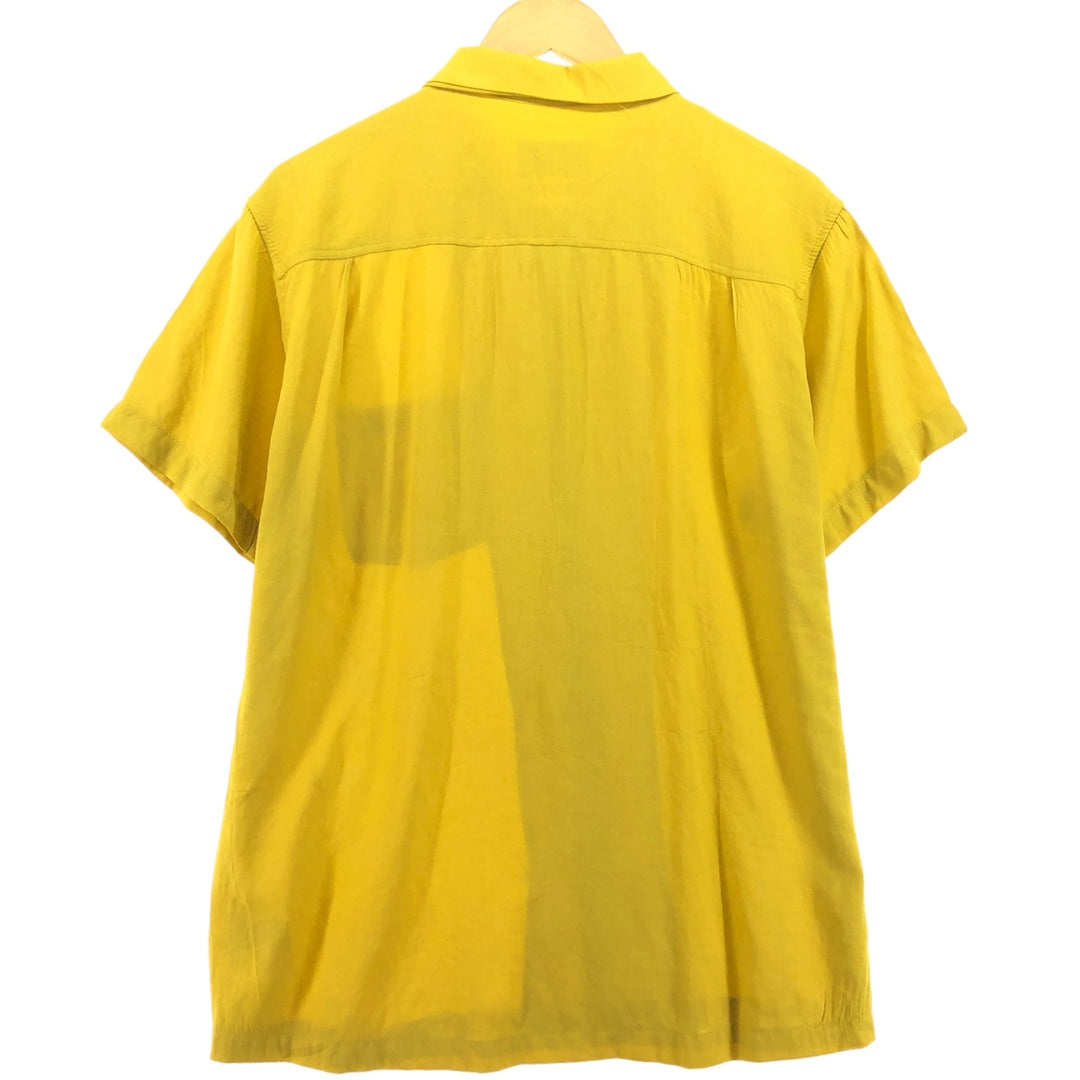STUSSY short sleeve box shirt, men's size S cotton yellow type Vintage Second Hand