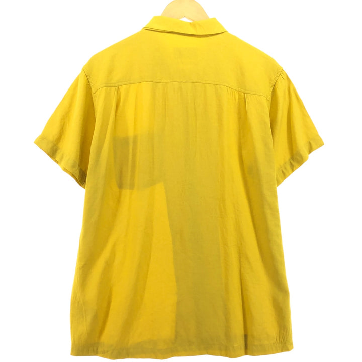 STUSSY short sleeve box shirt, men's size S cotton yellow type Vintage Second Hand