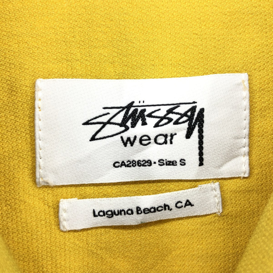 STUSSY short sleeve box shirt, men's size S cotton yellow type Vintage Second Hand