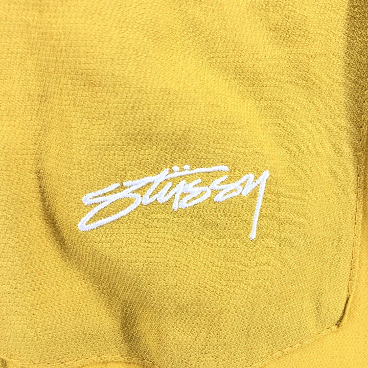 STUSSY short sleeve box shirt, men's size S cotton yellow type Vintage Second Hand