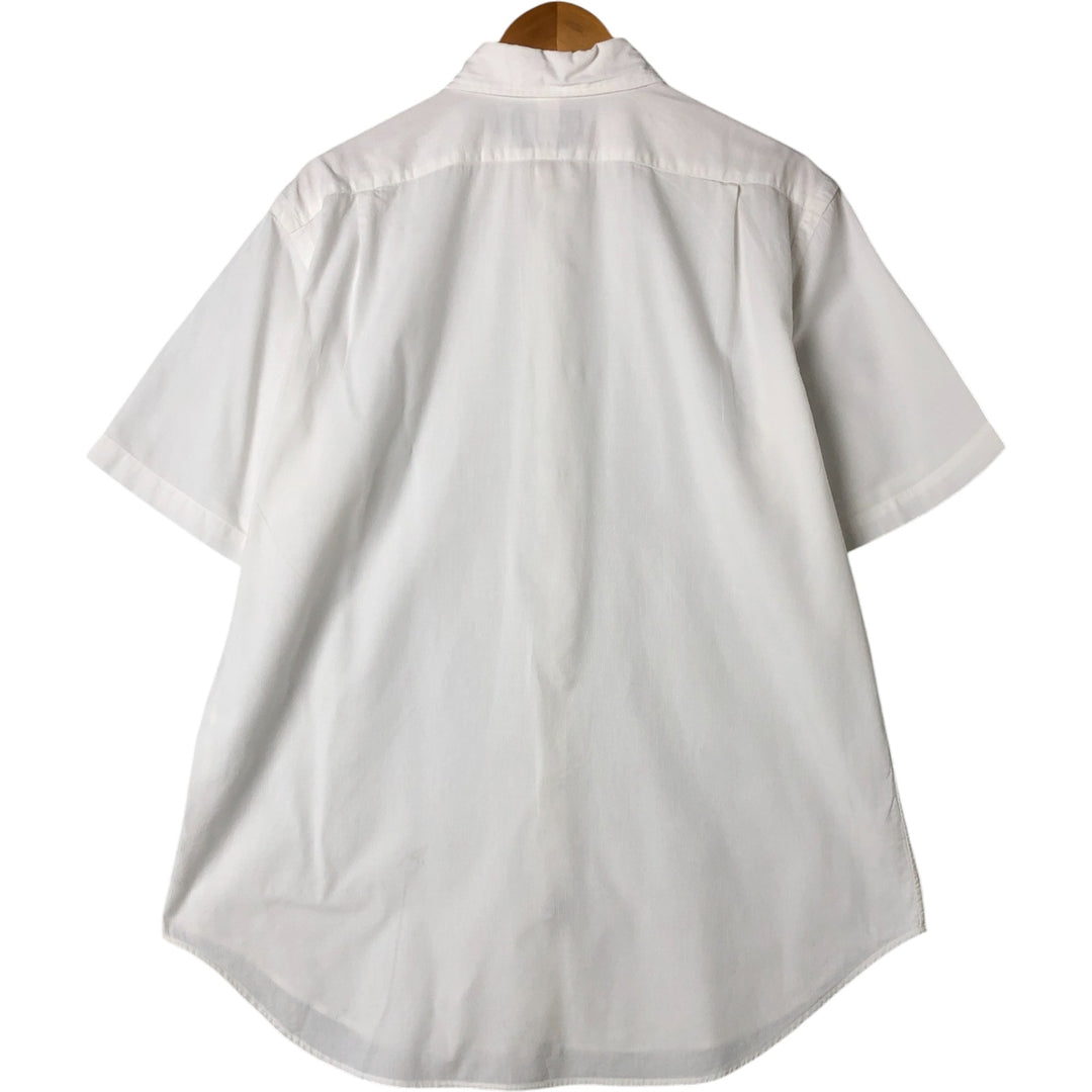POLO by Ralph Lauren BRADFORD CLASSIC FIT wide collar short sleeve cotton shirt men's size L cotton white type Vintage Second Hand