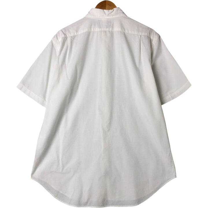 POLO by Ralph Lauren BRADFORD CLASSIC FIT wide collar short sleeve cotton shirt men's size L cotton white type Vintage Second Hand