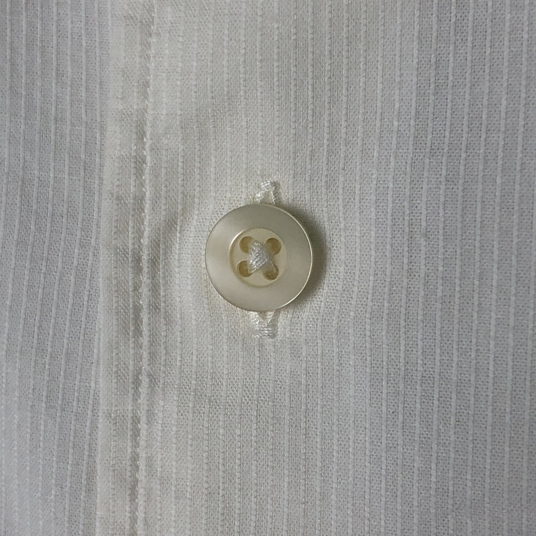 POLO by Ralph Lauren BRADFORD CLASSIC FIT wide collar short sleeve cotton shirt men's size L cotton white type Vintage Second Hand