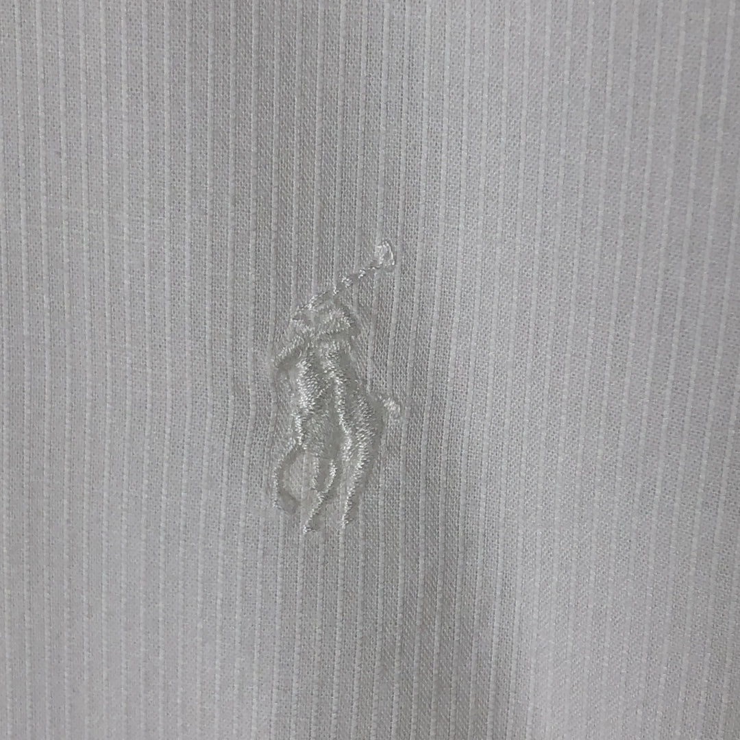 POLO by Ralph Lauren BRADFORD CLASSIC FIT wide collar short sleeve cotton shirt men's size L cotton white type Vintage Second Hand